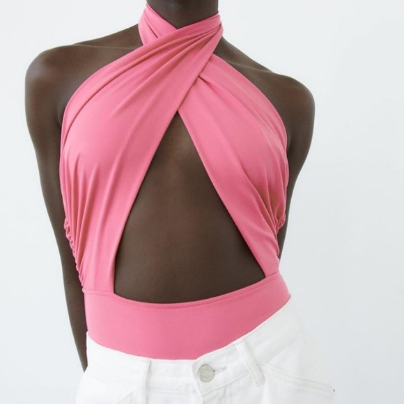 Zara pink bodysuit size small new with tag - Picture 6 of 11